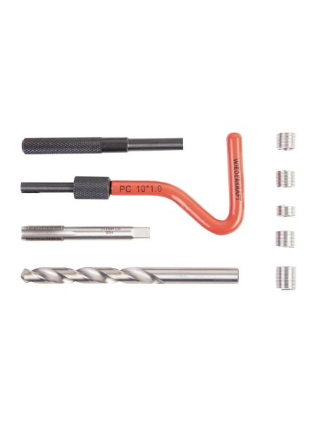 Набор для восстановления резьбы WIEDERKRAFT M10x1.0, 16 предметов WDK-ST1010