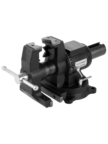 Профессиональные слесарные тиски WIEDERKRAFT 150 мм, регулировка в двух плоскостях 360 градусов WDK-BV150D