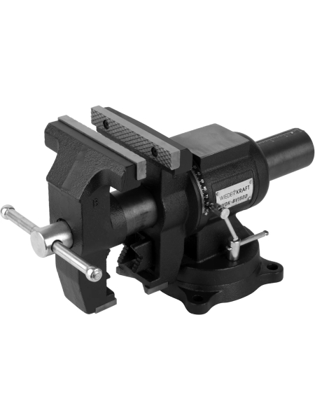 Профессиональные слесарные тиски WIEDERKRAFT 150 мм, регулировка в двух плоскостях 360 градусов WDK-BV150D