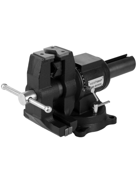 Профессиональные слесарные тиски WIEDERKRAFT 150 мм, регулировка в двух плоскостях 360 градусов WDK-BV150D