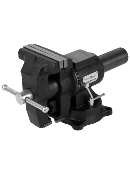 Профессиональные слесарные тиски WIEDERKRAFT 150 мм, регулировка в двух плоскостях 360 градусов WDK-BV150D