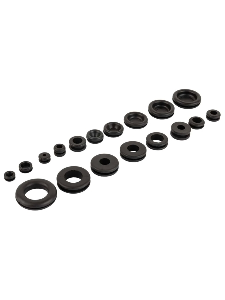 Набор уплотнительных колец и заглушек резиновых, черных, WIEDERKRAFT 125 шт WDK-214042-2