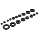 Набор уплотнительных колец и заглушек резиновых, черных, WIEDERKRAFT 125 шт WDK-214042-2