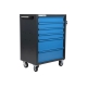 Инструментальная тележка WIEDERKRAFT 670x450x930 мм, 6 ящиков, 4x87мм, 2x179мм, серый/синий WDK-606GB