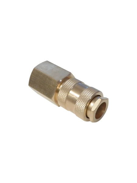 Быстроразъемное соединение пневматическое WIEDERKRAFT с внутренней резьбой 1/2 BSPT, латунь WDK-40SFB
