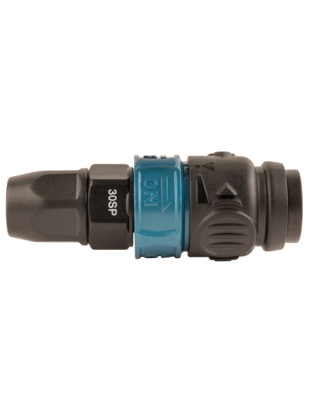 Композитное пневматическое быстроразъемное соединение WIEDERKRAFT с предохранителем, крепление под гайку 6.5x10 мм WDK-830SPS