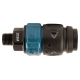 Композитное пневматическое быстроразъемное соединение WIEDERKRAFT с предохранителем, внешняя резьба M1/4 WDK-820SMS