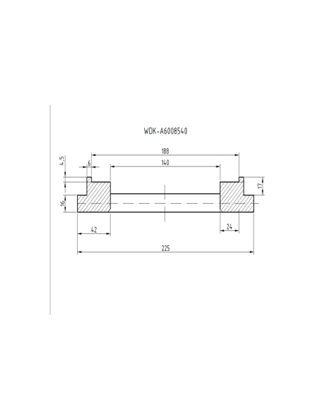 Фланец для установки колес WIEDERKRAFT WDK-A6008540