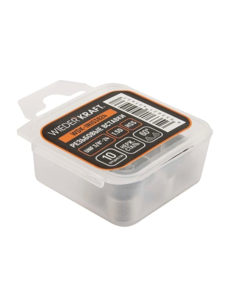 Набор вставок резьбовых WIEDERKRAFT UNF 3/8-24, 1,5d, 10 предметов WDK-INI03824