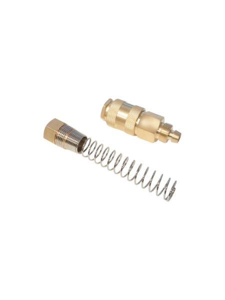 Быстроразъемное соединение пневматическое с пружиной WIEDERKRAFT 8x12 мм, латунь WDK-S30SPB