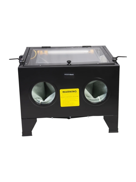 Пескоструйная камера WIEDERKRAFT 90 л, в комплекте, с электрокорундом WDK-KR6 20 кг WDK-82090K