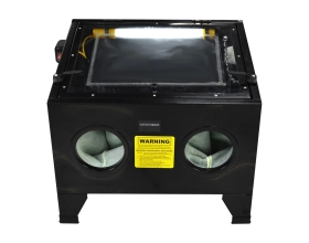 Пескоструйная камера WIEDERKRAFT 90 л, в комплекте, с электрокорундом WDK-KR6 20 кг WDK-82090K