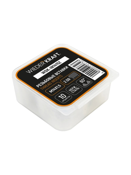 Резьбовые вставки WIEDERKRAFT M14x1,5, 2,5d, 10 предметов WDK-IN14152