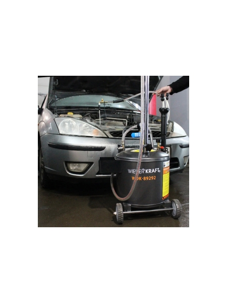 Маслосменная установка WIEDERKRAFT 40 л, с воронкой и откачкой через щуп WDK-89292