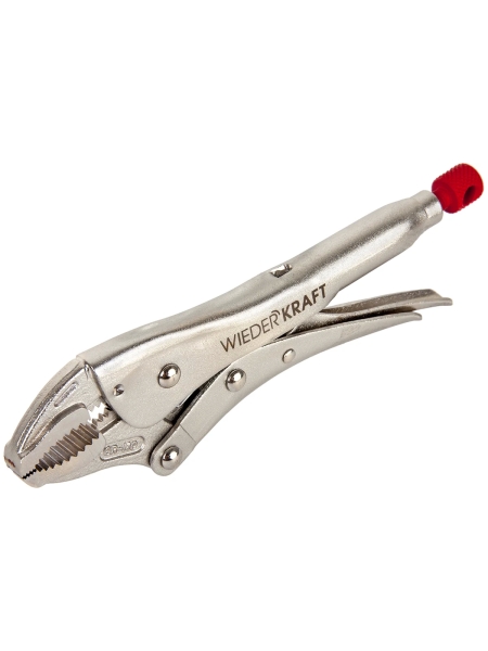 Зажим WIEDERKRAFT сварочный закругленный с фиксатором 7"/175 мм WDK-65103