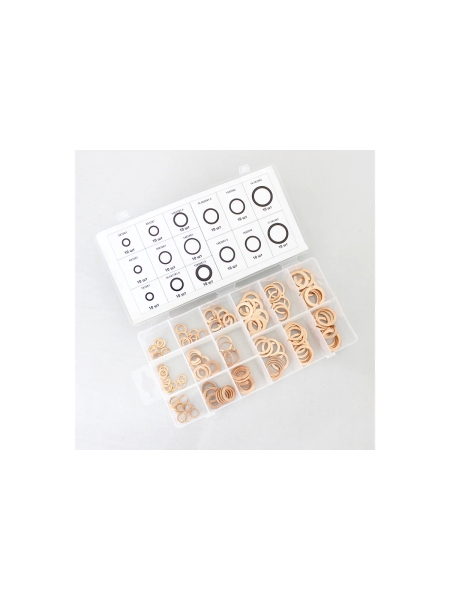 Набор медных шайб 150 шт WIEDERKRAFT WDK-214067