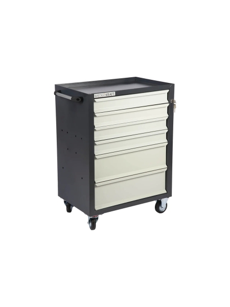 Инструментальная тележка WIEDERKRAFT 670x450x930 6 ящиков 4x87мм 2x179мм серый/с-серый WDK-606GG