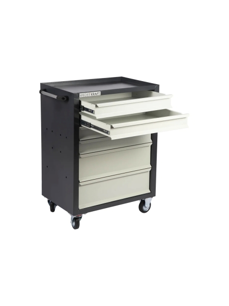 Инструментальная тележка WIEDERKRAFT 670x450x930 6 ящиков 4x87мм 2x179мм серый/с-серый WDK-606GG