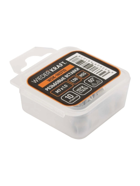 Набор вставок резьбовых WIEDERKRAFT M7x1.0, 1,5d, 10 предметов WDK-IN0710