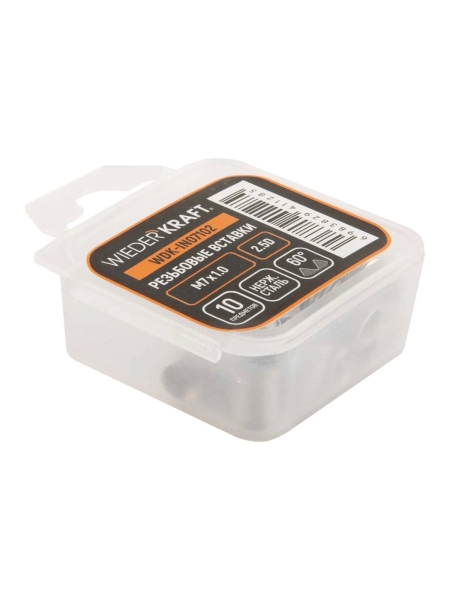 Набор вставок резьбовых WIEDERKRAFT M7x1.0, 2,5d, 10 предметов WDK-IN07102