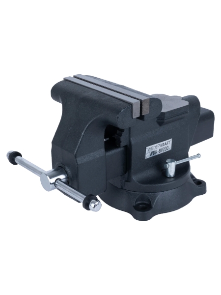 Профессиональные слесарные тиски WIEDERKRAFT поворотные, с наковальней, 200 мм WDK-BV200