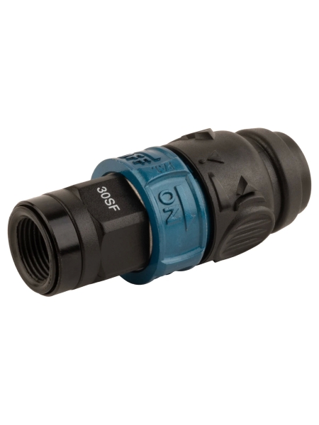 Композитное пневматическое быстроразъемное соединение WIEDERKRAFT с предохранителем, внутренняя резьба F3/8 WDK-830SFS