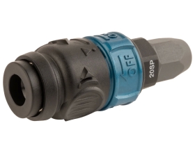 Композитное пневматическое быстроразъемное соединение WIEDERKRAFT с предохранителем, крепление под гайку 5x8 мм WDK-820SPS