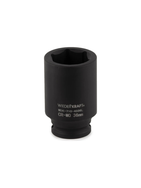 Головка торцевая ударная глубокая 6-гранная (36 мм; 1/2") WIEDERKRAFT WDK-710-4036L