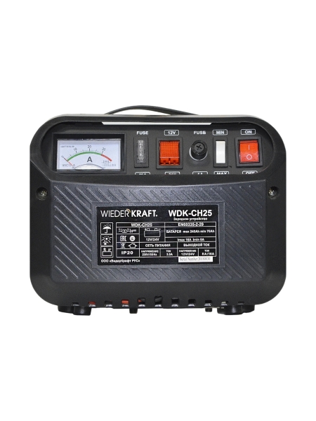 Зарядное устройство для аккумуляторов до 240А/ч WIEDERKRAFT 12/24V, ток зарядки 8/16А WDK-CH25