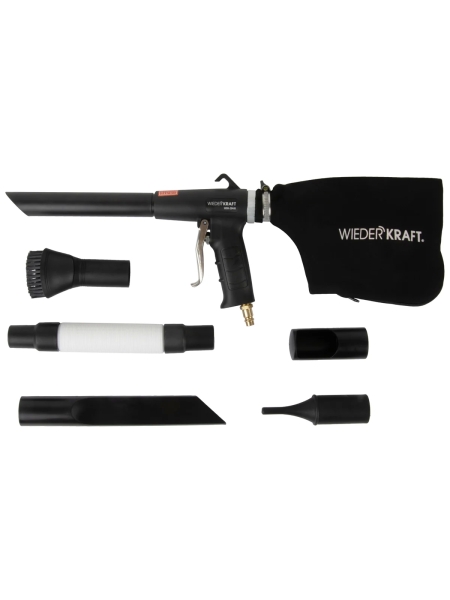 Пневматический пылесос с функцией обдува и дополнительными аксессуарами WIEDERKRAFT WDK-29410