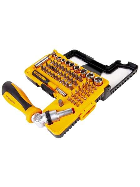 Отвертка реверсивная с набором бит WIEDERKRAFT  WDK-6511784