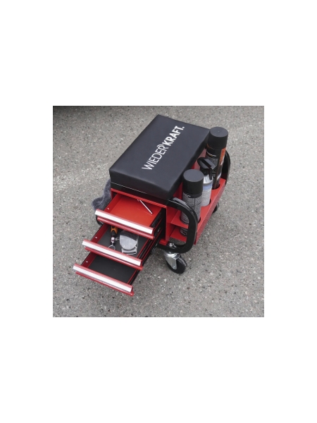 Ремонтный табурет на колесах с 3 ящиками WIEDERKRAFT г/п 110 кг WDK-86032