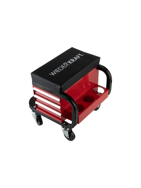 Ремонтный табурет на колесах с 3 ящиками WIEDERKRAFT г/п 110 кг WDK-86032