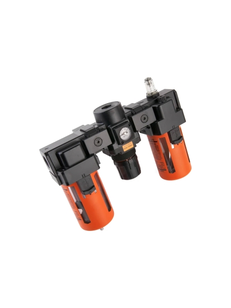 Блок подготовки воздуха: влагоотделитель, регулятор, лубрикатор (3000 л/мин; 10 бар; 1/2") WIEDERKRAFT WDK-70240