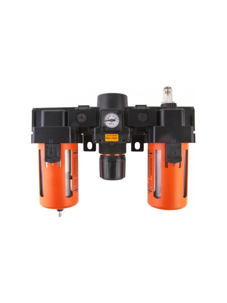 Блок подготовки воздуха: влагоотделитель, регулятор, лубрикатор (3000 л/мин; 10 бар; 1/2") WIEDERKRAFT WDK-70240