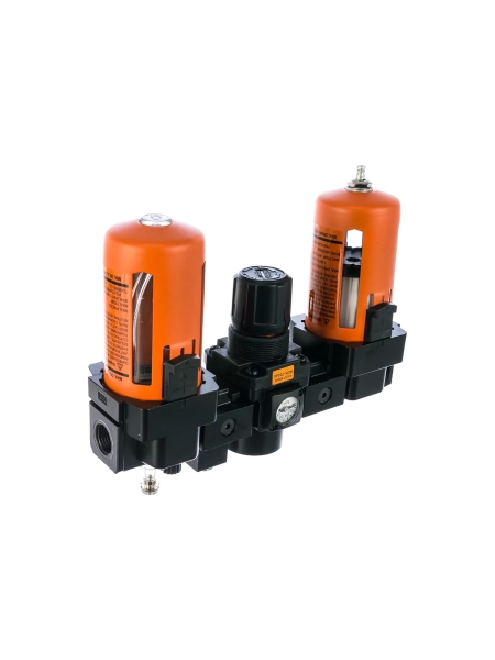 Блок подготовки воздуха: влагоотделитель, регулятор, лубрикатор (3000 л/мин; 10 бар; 1/2") WIEDERKRAFT WDK-70240