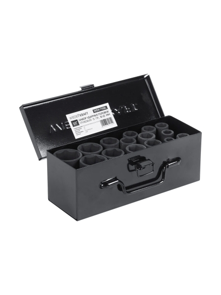 Набор головок ударных глубоких (15 пр, 1/2" 10-32 мм) WIEDERKRAFT WDK-710BL