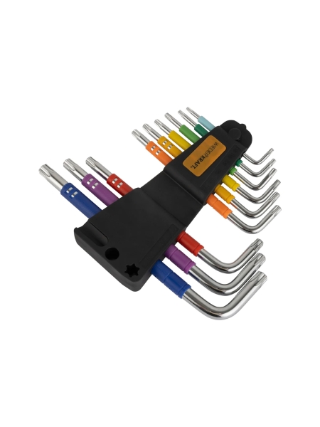 Набор ключей WIEDERKRAFT TORX 1,5-10 мм, 9 шт, сталь S2 WDK-TS1050