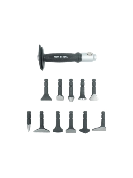 Набор для рихтовки кузова автомобиля WIEDERKRAFT  в пластиковом кейсе, 12 предметов WDK-65081A