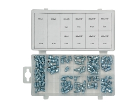 Набор фитингов для пресс-масленок WIEDERKRAFT металлический ниппель, 110 шт. WDK-214053