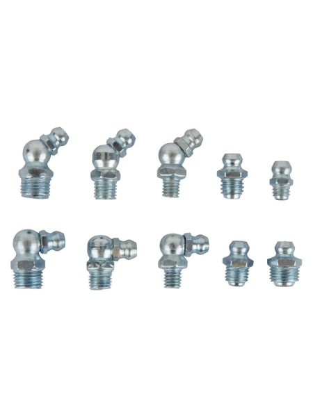 Набор фитингов для пресс-масленок WIEDERKRAFT металлический ниппель, 110 шт. WDK-214053