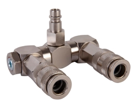 Разветвитель пневматический с вращающимися соединениями ( 2 выхода рапид EURO) WIEDERKRAFT WDK-83RLL