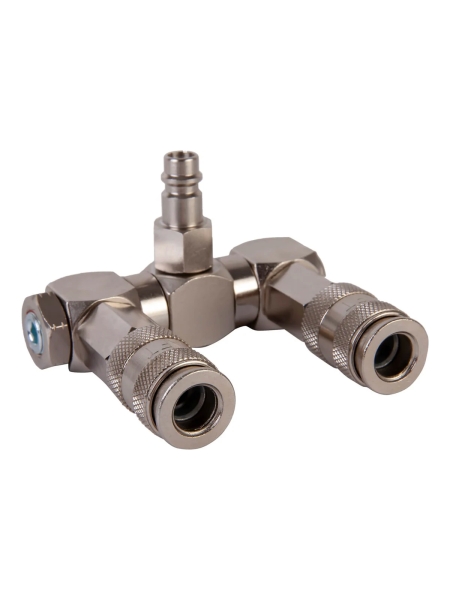 Разветвитель пневматический с вращающимися соединениями ( 2 выхода рапид EURO) WIEDERKRAFT WDK-83RLL