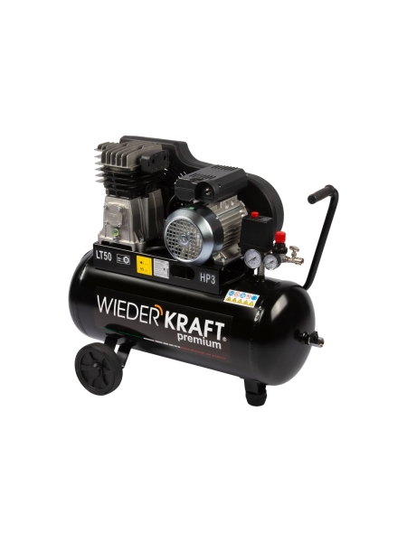 Двухцилиндровый ременной компрессор WIEDERKRAFT 50л 320л/мин WDK-90532