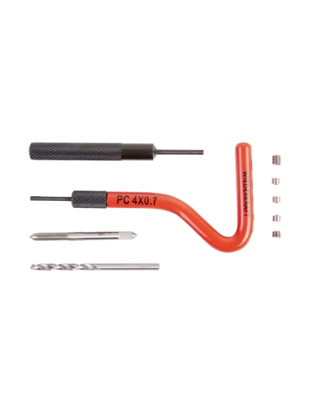 Набор для восстановления резьбы WIEDERKRAFT M4x0.7 12 предметов WDK-ST0407