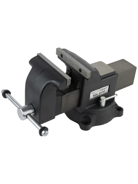 Профессиональные слесарные тиски WIEDERKRAFT поворотные, с наковальней, 150 мм WDK-BV150