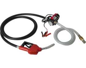 Насос перекачки топлива электрический WIEDERKRAFT 24v, заправочный раздаточный пистолет, комплект шлангов WDK-DYB50HT(24V)