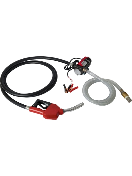 Насос перекачки топлива электрический WIEDERKRAFT 24v, заправочный раздаточный пистолет, комплект шлангов WDK-DYB50HT(24V)