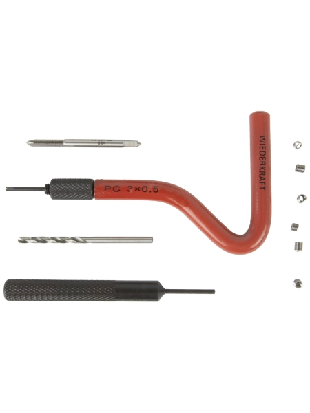 Набор для восстановления резьбы WIEDERKRAFT M3x0,5, 12 предметов WDK-ST0305