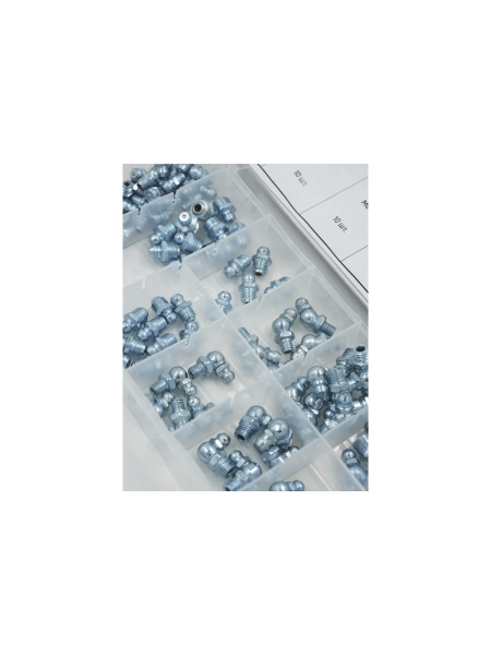 Набор фитингов для пресс-масленок WIEDERKRAFT металлический ниппель, 110 шт. WDK-214053